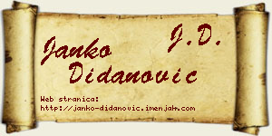 Janko Didanović vizit kartica